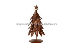 Sapin de Noël de qualité supérieure Sapin de Noël de table en métal doré au design luxueux - Product Image 6
