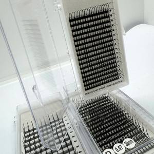 Extensions de cils pré-faites en volume Spike, fabriquées à la main, en plateaux, 12/16 lignes, longueurs 7mm-25mm, courbures CC/DD/M/L, vente en gros - Product Image 1