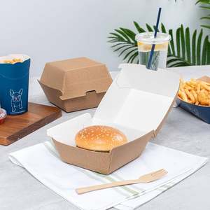 Envases de comida rápida para llevar al por mayor, cajas para ensaladas, cajas de almuerzo de papel kraft marrón reciclado desechables para restaurantes - Product Image 3