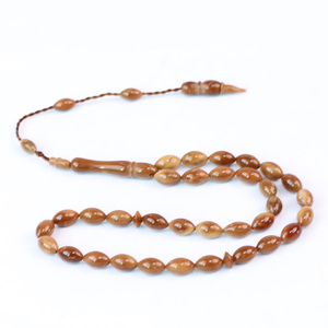 33 Perles ovales en bois Kuka pour prière islamique, Tasbih, Koka, vente en gros, perles lâches Taspih - Product Image 4