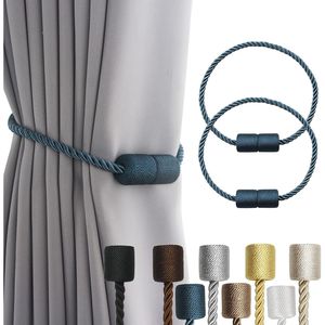 Paquete de 2 Sujetadores de Cortinas Modernos con Cuerda, Elegantes Decorativos para Exteriores, Sujetadores de Ventana Magnéticos Resistentes, Accesorios para Ventanas - Product Image 1