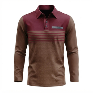Camisa Polo de Manga Larga para Hombre, Logotipo Personalizado, Algodón Piqué Premium, Duradera, Cómoda, para Viajes, Vacaciones, Ropa Casual de Calle - Product Image 5