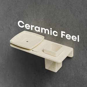 Grande porte-savon carré mural double couche en verre avec support métallique robuste pour salle de bain, étagère de rangement à double niveau - Product Image 3