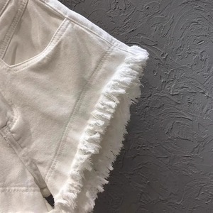 Shorts de Mezclilla Ajustados para Mujer First Fitness, 100% Algodón, Transpirables, Casuales, Lavados, Diseño Personalizado, Desgastados - Product Image 5