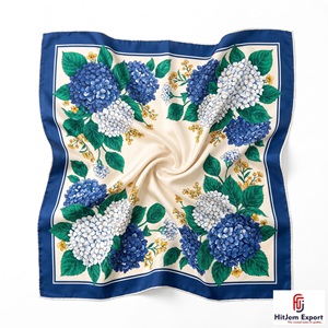 Premium Womens Printed Silk Scarf Lightweight Square Headscarf Fashion <b>Accessory</b> OEM ODM Manufacturer Malta Custom Fabric - Product Image 5
