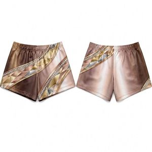 Shorts de plage légers pour femmes, motif Paisley vintage, sublimation, haute élasticité, séchage rapide, 220 GSM, prix usine - Product Image 4