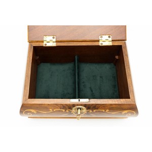 Walnut Wood Art Deco Jewelry <b>Chest</b> with Maple Inlay - Wholesale Moradabad - Product Image 4