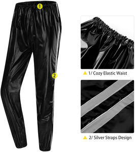 Traje de Sauna con Capucha Negro Personalizado para Hombre, Traje Deportivo para Pérdida de Peso, Gimnasio, Fitness, Entrenamiento, Venta al Por Mayor - Product Image 4