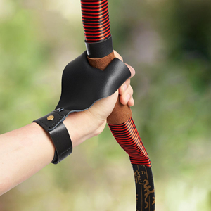 Gant de tir à l'arc demi-doigt Pro Archery avec support trois doigts pour arc classique, en cuir respirant, unisexe, pour la chasse, avec poignet réglable - Product Image 6