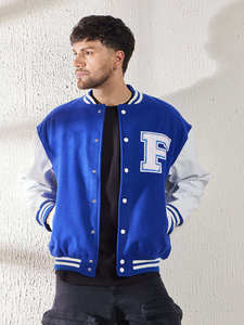 Chaqueta Varsity de lana de nuevo diseño para hombre, con cierre de botones, bolsillos, cálida, estilo Letterman, universitaria, de béisbol, tipo bomber, para invierno. - Product Image 6