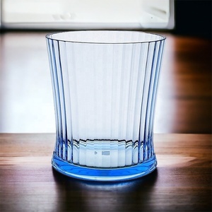 Conception de boule basse en verre Highball bleu à ligne droite de 19oz sans BPA pour l'utilisation de l'eau - Product Image 5