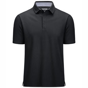 Camiseta Polo Negra 100% Algodón para Hombre, Corte Holgado, Sublimada, Nueva Llegada, Empaque Personalizado - Product Image 1