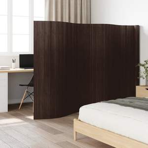 Paravent en bambou brun foncé de 236,2 pouces de largeur et 65 pouces de hauteur - Product Image 1