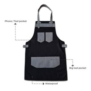 Chaleco de Trabajo de Lona de Alta Gama para Hostelería, con Logotipo Personalizado, Correas Ajustables de Cuero Genuino, para Bartenders, Barberos y Personal de Cafeterías - Product Image 3