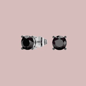 Boucles d'oreilles clous en zircon noir, plaqué or élégant, serti clos, design audacieux et moderne, style hip-hop raffiné, cadeau de luxe pour soirée - Product Image 2