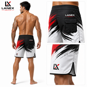 Custom Men’s Abstract Brush Stroke Board Shorts Quick Dry <b>Surf</b> Swim Trunks 4-Way Stretch Beachwear Water Sports Shorts OEM ODM - Product Image 3