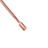 Pousse-cuticules double tête en acier inoxydable durable Fine Touch, réutilisable, pour l'élimination des peaux mortes, le nettoyage des ongles, la manucure