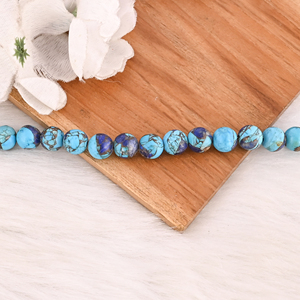 Natural Turquoise & Purple <b>Amethyst</b> Copper Gemstone Beaded 925 Sterling Silver <b>Bracelet</b> for Women Handmade Unisex Jewelry Gift - Product Image 3