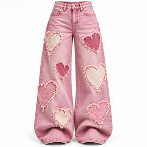 <b>Women</b> <b>Baggy</b> <b>Jeans</b> Wholesale Washed Denim Custom Production for Streetwear Brands S-XL Low MOQ Supplier - Product Image 5