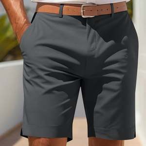Pantalones Cortos Chino Elásticos para Hombre, Fabricados Directamente en Fábrica, OEM, Corte Ajustado, Frente Plano, de Algodón, Casuales, de Verano, con Bolsillos - Product Image 4