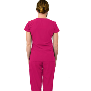 Uniformes Médicos Antiarrugas Elásticos al por Mayor para Hospital, Conjunto de Blusa y Pantalones para Enfermeras - Product Image 5