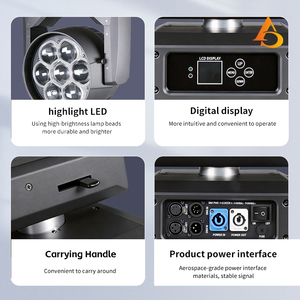 Luz móvil con zoom de 7x60W para espectáculos en escenarios de fiestas - Product Image 4
