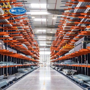 Customization Heavy Duty Cantilever <b>Racking</b> <b>System</b> Electrostatic powder coating Steel Adjustable Arms for Industrial Pipe Timber - Product Image 5