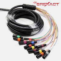 Boîtier de scène 8 canaux en aluminium XLR et câble audio multipaire blindé à paire torsadée de 30 m avec gaine en PVC