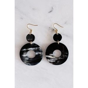 Boucles d'oreilles pendantes en corne de buffle artisanales pour femmes, bijoux de mode naturels avec accessoires en cristal - Product Image 2