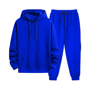 Conjunto Deportivo Unisex con Capucha Negra, Sudadera Informal de Algodón y Pantalones Deportivos de Manga Larga, Color Sólido, con Cordón, para Otoño - Product Image 2