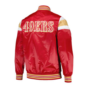 Veste de baseball en satin de soie sur mesure, respirante, en nylon professionnel de haute qualité, pour homme - Product Image 2