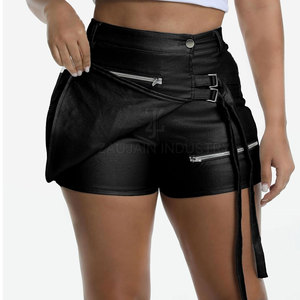 Jupe cargo en cuir véritable, coupe décontractée, design de poches fonctionnelles, étiquette privée personnalisée, production en gros - Product Image 5