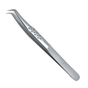 Pinces à cils professionnelles en acier inoxydable avec poignée antistatique et confortable, couleur et logo personnalisés, construction durable - Product Image 5