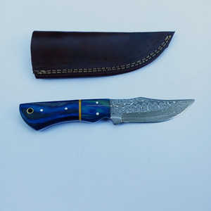 Cuchillo de supervivencia de alta calidad, cuchillo de caza, mango de madera Pakka, acero de Damasco, cuchillo de Damasco hecho a mano profesional, herramientas para exteriores - Product Image 4