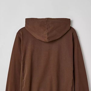 Sudadera con Capucha Extra Grande Personalizada Marrón Unisex 100% Algodón Felpa Invierno Casual Streetwear con Logo OEM ODM FashionXL - Product Image 5