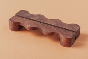 Tirador de Mueble Curvo de Madera de Lujo, Herraje de Gabinete de Roble, Tirador de Cajón con Textura Ondulada, Tirador de Armario de Madera Natural, Estilo Rústico Moderno - Product Image 6
