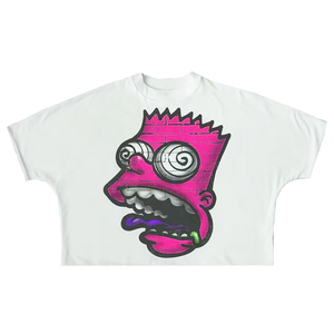 T-shirt ajusté de haute qualité, coupe ample et épaisse, 100 % coton, imprimé DTG, motif dessin animé, coupe courte et carrée - Product Image 2