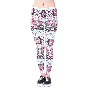 Leggings de yoga à imprimé géométrique, taille haute, extensibles, pour femmes, pour le fitness, le pyjama et les vêtements de détente - Product Image 3