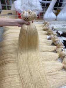 Extensions de cheveux humains tendance, cheveux vierges naturels blonds 613, lisses, tissage vietnamien, meilleurs fournisseurs, double trame à la machine - Product Image 4