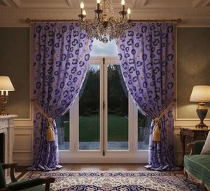 Skull Leopard Print <b>Window</b> Curtains Dense Floral Panel 70% Light Blocking Decorative Privacy Drapes Premium Fabric for Living - Product Image 4