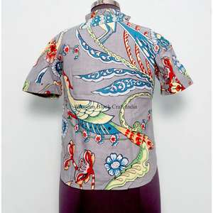 เสื้อทูนิคคอเต่าสไตล์วินเทจสำหรับผู้หญิง ดีไซน์หรูหรา ผ้าฝ้าย 100% ลายดอกไม้สไตล์เกาหลี เป็นมิตรกับสิ่งแวดล้อม เหมาะสำหรับใส่ทำงานหรือไปเรียน - Product Image 6