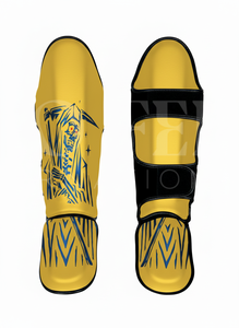 Protège-tibias en cuir véritable de haute qualité pour Muay Thai, Kickboxing, MMA – Équipement de protection pour l'entraînement de boxe - Product Image 5