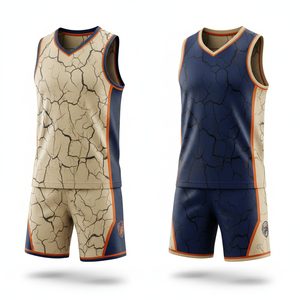 Conjunto de Uniforme de Baloncesto Sublimado Personalizado, Transpirable, Sin Costuras, Unisex, Cuello en V, Sin Mangas, Absorbe la Humedad, Ropa Deportiva - Product Image 3