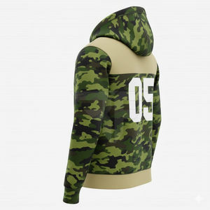 Raw Hem Cropped Edge 320g Fleece Tactical Gear Hoodie Ripstop Nylon <b>Patch</b> Reinforced Elbow Waterproof 100% Cotton - Product Image 4