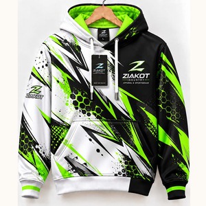 Wholesale Direct Ziakot Industry Custom <b>Stitched</b> White Light Blue-Pink Sports Pullover Sweatshirt <b>Hoodie</b> - Product Image 6