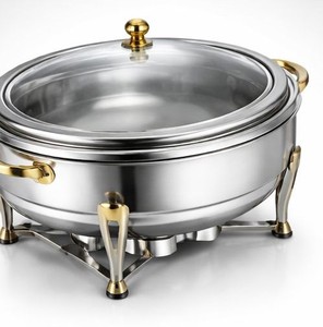 Luxury <b>Chafing</b> <b>Dish</b> <b>Buffet</b> <b>Set</b> Food Warmer Stainless Steel Hotel Catering Silver & GOLD Chaffing <b>Dish</b> for Restaurant Hotel - Product Image 4