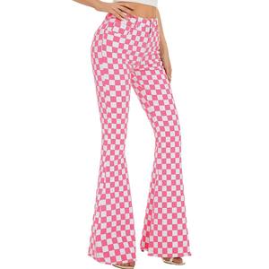Pantalons évasés pour femmes, dernière mode, taille haute, extensibles, 100% coton molletonné, respirants, séchage rapide, logo personnalisé - Product Image 5