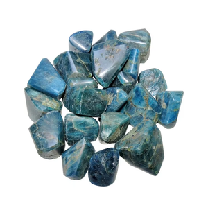 Apatite bleue naturelle polie, pierres de guérison en vrac, galets d'agate, pierres précieuses, cristaux de Reiki et de chakra, vente en gros - Product Image 6