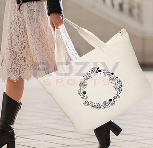 Wholesale 100% Cotton Full Sublimation Tote <b>Bags</b> Custom Logo Eco-friendly <b>Canvas</b> Customizable Size Color High Quality Outdoor - Product Image 4