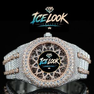 Reloj Mecánico Ice Look Tourbillon con Cristal de Zafiro, 40 mm, Correa de Acero Inoxidable, Esfera Redonda, Reloj de Lujo para Hombre - Product Image 1